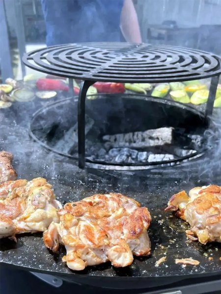 Brasero Plancha FIESTA Gris 75cm - Cuisson Extérieure Innovante