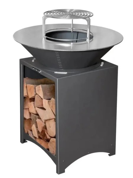 Brasero Plancha FIESTA Gris 75cm - Cuisson Extérieure Innovante