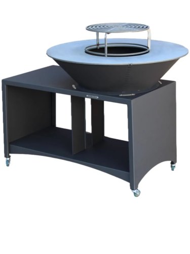 Brasero Plancha FIESTA ISLAND Gris 75cm | Cuisson Extérieure