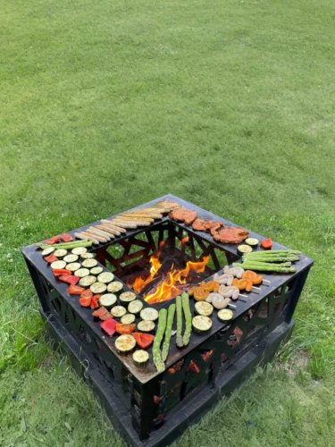 Foyer d'extérieur Cassiopée: Brasero Rond et Polyvalent