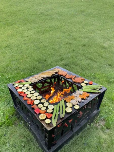 Foyer d'extérieur Cassiopée: Brasero Rond et Polyvalent