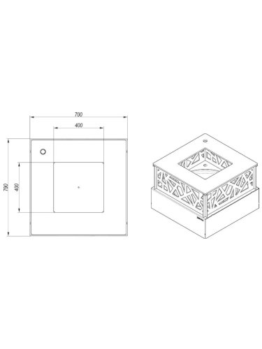 Foyer d'extérieur Cassiopée: Brasero Rond et Polyvalent