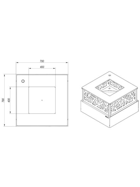 Foyer d'extérieur Cassiopée: Brasero Rond et Polyvalent