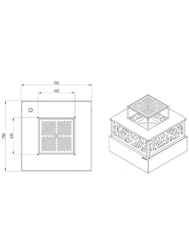 Foyer d'extérieur Cassiopée: Brasero Rond et Polyvalent