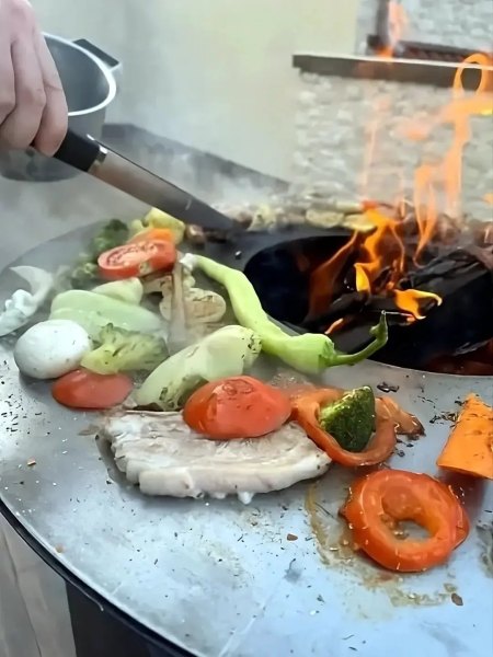 Brasero Plancha FIESTA Óxido 75cm - Cocina al Aire Libre