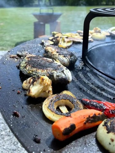 Brasero Plancha FIESTA Óxido 75cm - Cocina al Aire Libre