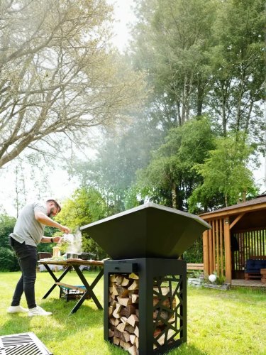 Foyer d'extérieur Athena II | Grille en Acier Inoxydable