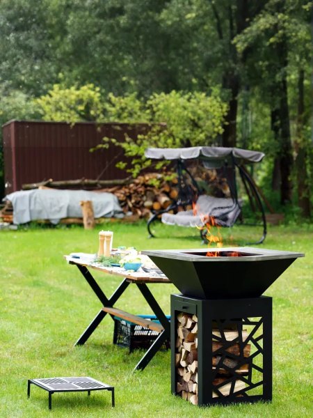 Foyer d'extérieur Athena II | Grille en Acier Inoxydable