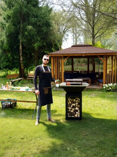 Foyer d'extérieur Athena II | Grille en Acier Inoxydable