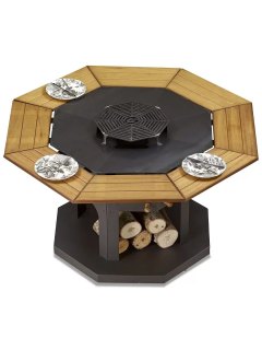 Mesa-Barbacoa Octogonal | Plancha Multifunción para Exteriores 2