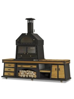 Barbacoa cocina Khéops con horno