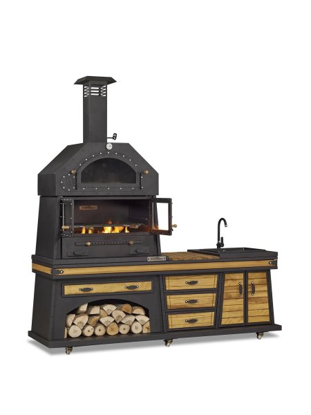 Barbecue cuisine Khéops medium + évier