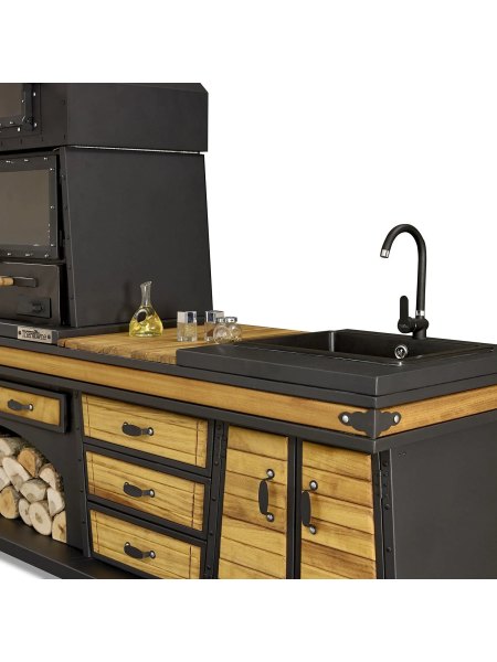 Barbecue cuisine Khéops medium + évier