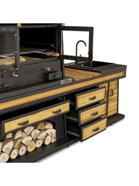 Barbecue cuisine Khéops medium + évier