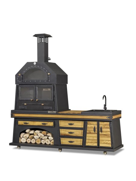 Barbecue cuisine Khéops medium + évier