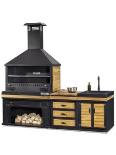 Barbacoa y cocina con fregadero Appolo mediano 2