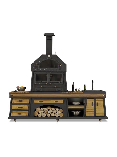 Barbacoa de cocina Kheops con fregadero y horno