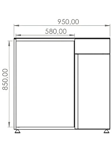 Cuisine d'extérieur PAMPLONA 345cm | BBQ 4 Modules Premium