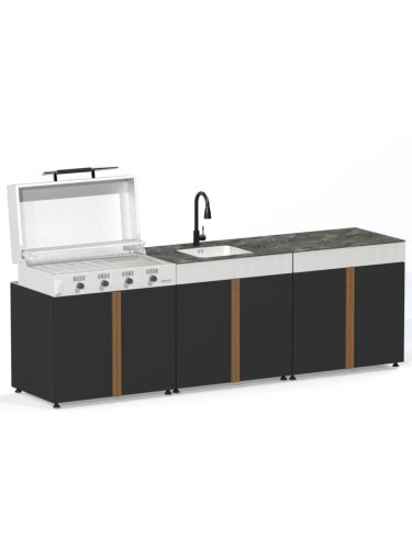Cuisine d'extérieur GRENADE 285 cm - 3 modules