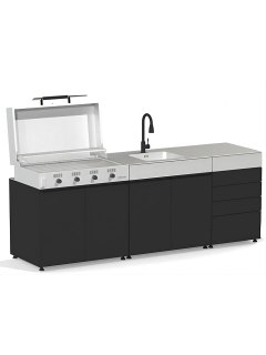 Cocina exterior CADIX II 250 cm - 3 módulos