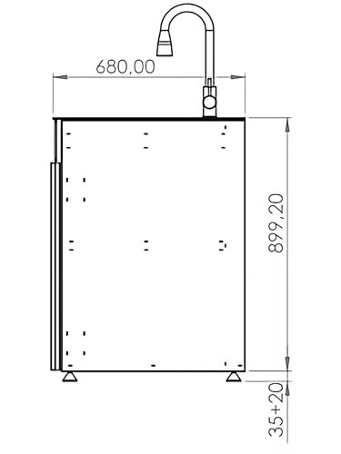 Cuisine d'extérieur CADIX II 250 cm - 3 modules