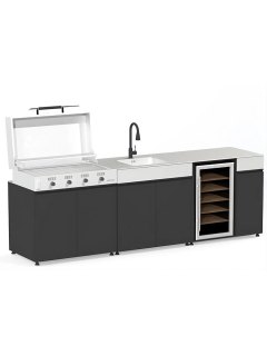 Cocina exterior RIOJA II 285 cm - 3 módulos