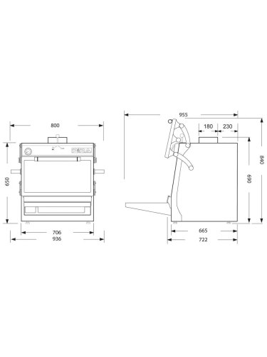 Horno de carbón PIRA 70 XL Silver ED