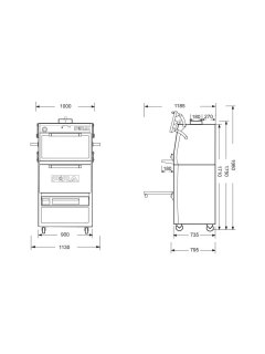 Horno de carbón Pira 90 D Silver SD/ED 2