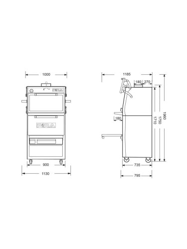 Horno de carbón Pira 90 D Silver SD/ED
