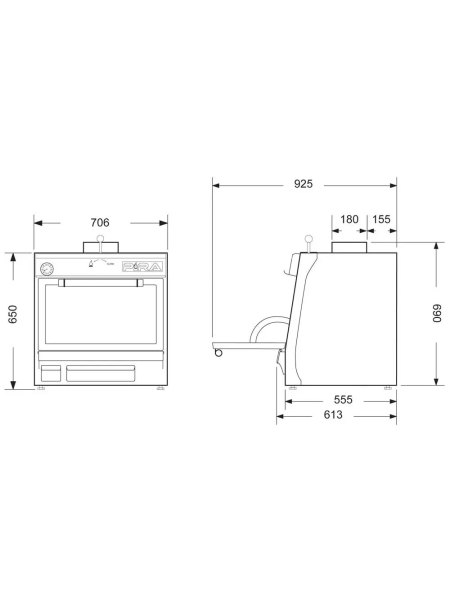 Four à Charbon PIRA 70 Silver SD