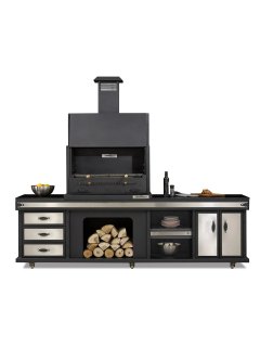 Barbecue cuisine d'été Vulcain large chromé