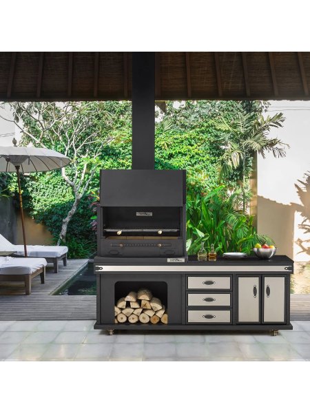 Barbecue cuisine d'été Vulcain medium chromé