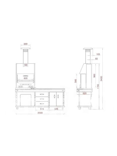 Barbecue cuisine d'été Vulcain medium chromé