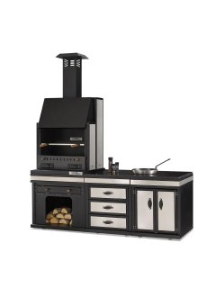 Barbacoa Vulcain mediana cromada 2