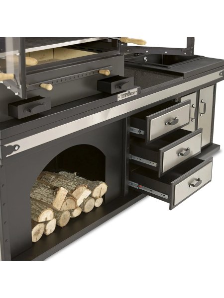 Barbecue cuisine Dionysos medium chromé + évier