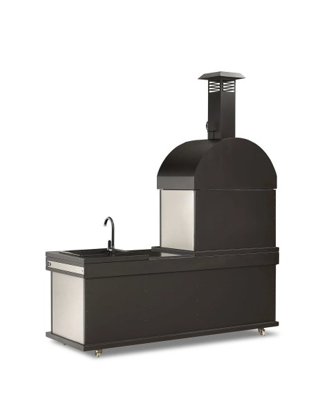 Barbecue cuisine Dionysos medium chromé + évier