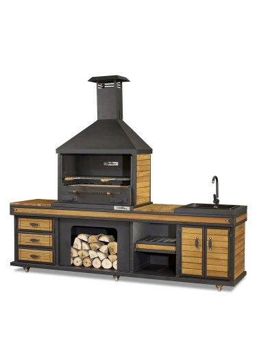Barbecue cuisine d'été Appolo large + évier