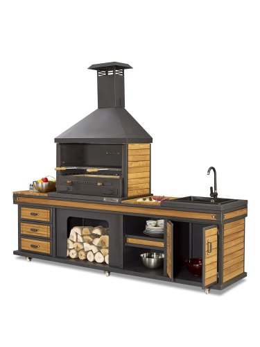 Barbecue cuisine d'été Appolo large + évier