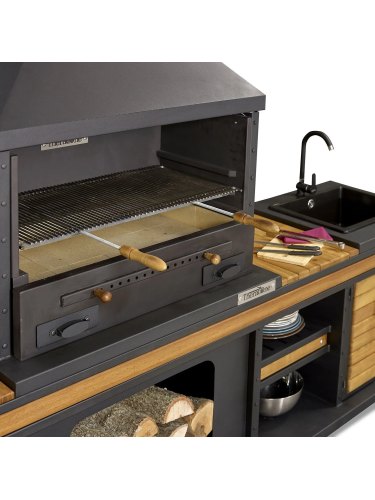 Barbecue cuisine d'été Appolo large + évier