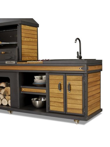 Barbecue cuisine d'été Appolo large + évier