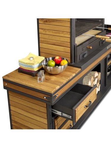 Barbecue cuisine d'été Appolo large + évier